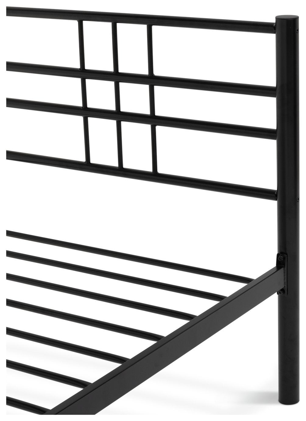 Home Atlas Single Metal Bed Frame - Black | Modern Strong Bedroom Furniture Bed