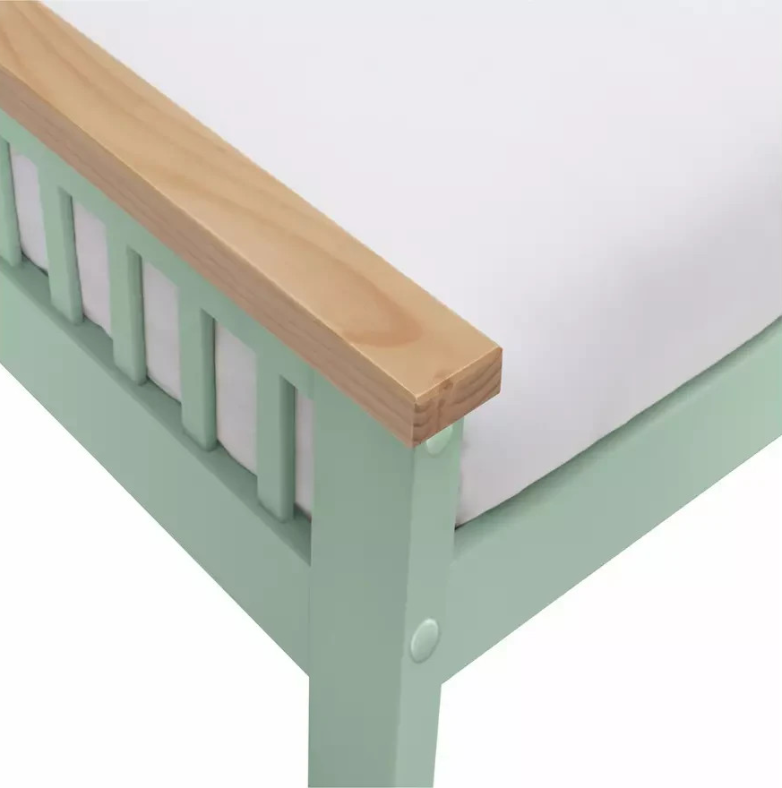 Home Aubrey Double Wooden Bed Frame Sage Green | Modern Bedroom Furniture