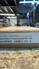 Brisbane 2 Drawer Dressing Table - Oak ( B Grade 41434 )