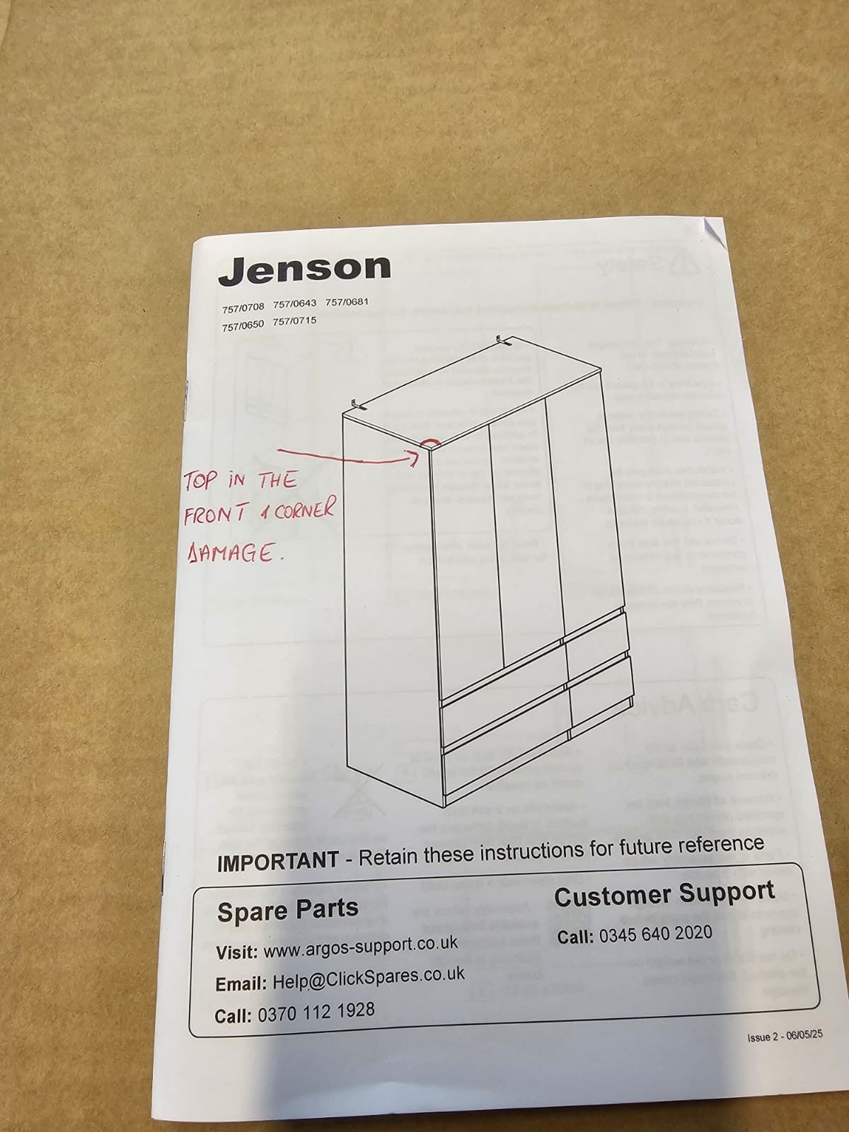 Jenson 3 Door 4 Drawer Wardrobe - Matte White | Organized Living Space (B GRADE)