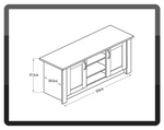Home Ohio 2 Door Low Sideboard & TV Unit - Oak Effect | Living Room Storage Unit