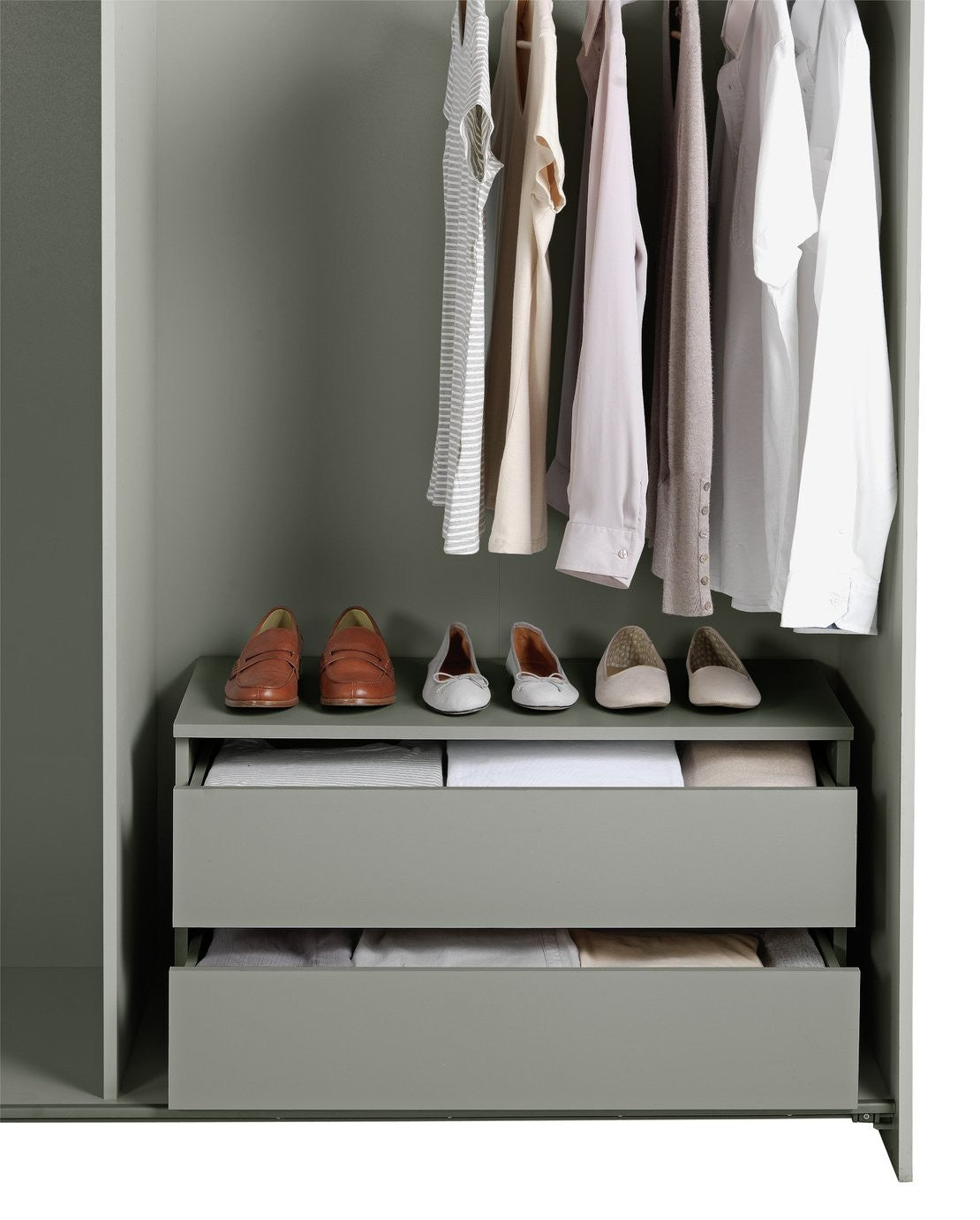 Holsted Large 2 Drawer Internal Chest | Storage Organizer Furniture Dresser