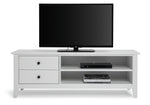 Habitat Minato 2 Drawer TV Unit White | Modern Shaker Style Media Stand Storage