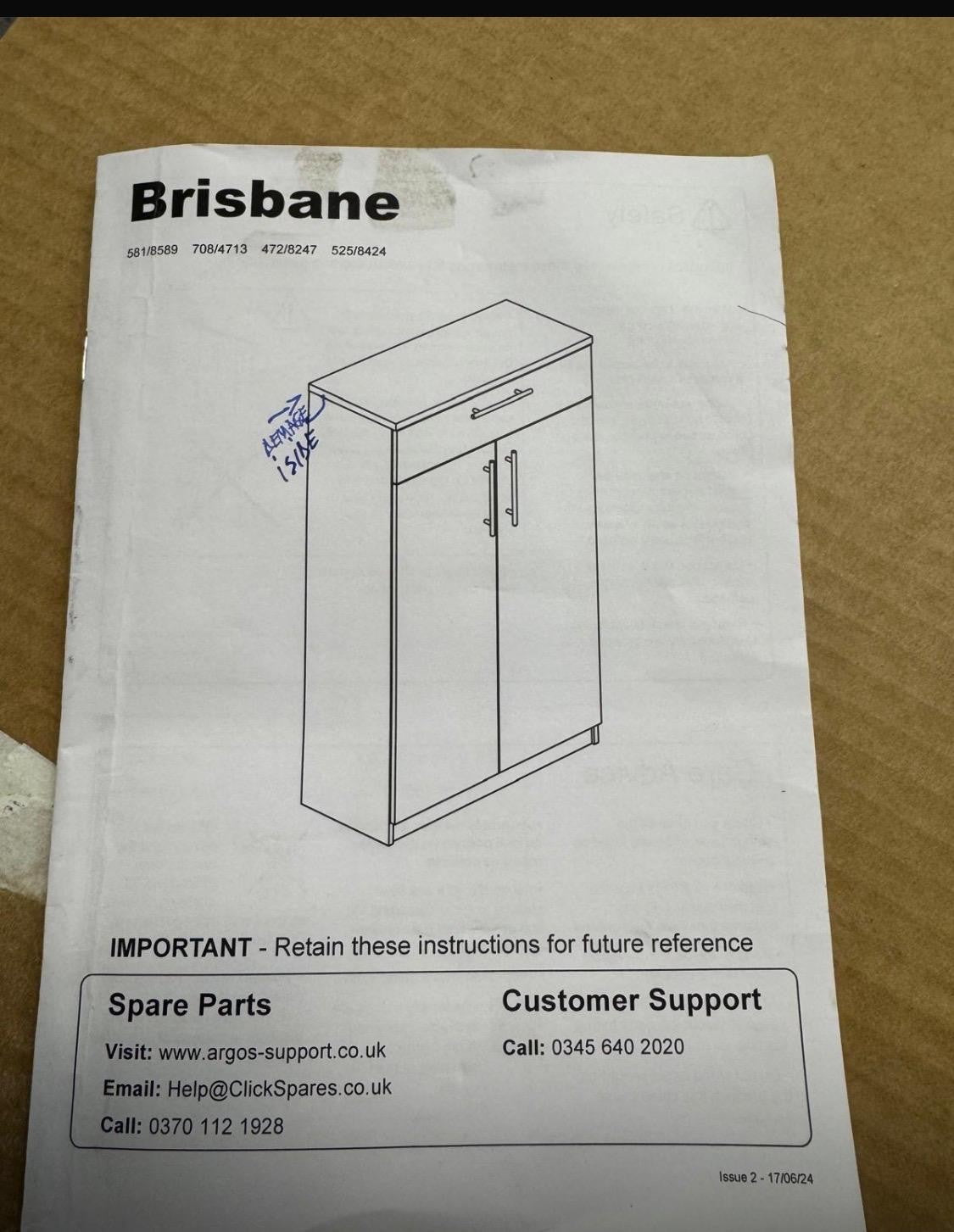 Brisbane 2 Door Shoe Storage Cabinet - White (B GRADE-1020)