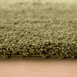 Noodle Plain Olive Shaggy Rug - 230x160cm