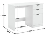 Habitat Kids Pagnell 3 Drawers Desk - Grey