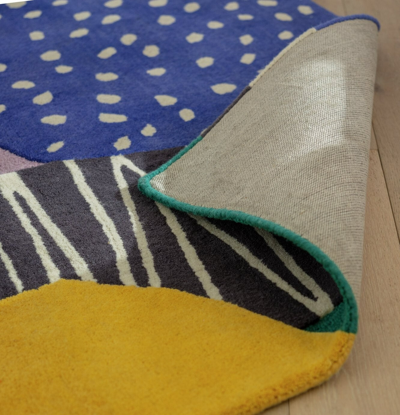 Habitat Abstract Tufted Wool Cut Pile Rug - 170x120cm