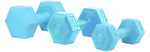 Opti 12kg Circular Fixed Dumbbell 6 Piece Weights Set Storage Blue Weights