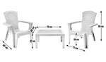 Home Baltimore 2 Seater Plastic Garden Bistro Set | Outdoor Patio Table & Chairs