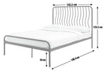 Wave Double Metal Bed Frame - Green