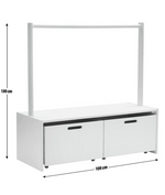 Habitat Rico Rail with Storage Unit White | Kids Clothes Rail Storage Drawers