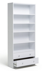 Maine 2 Drawer Bookcase - White ( B Grade 42602-42605 )