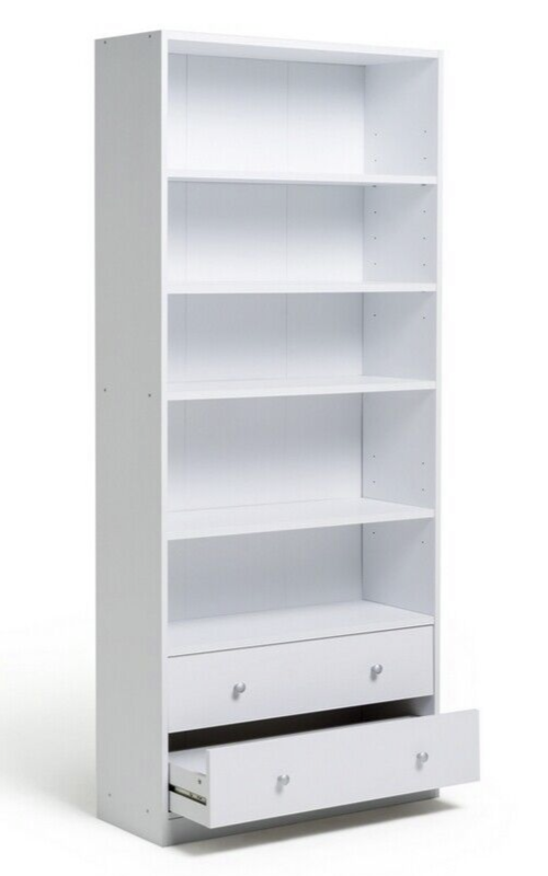 Maine 2 Drawer Bookcase - White ( B Grade 42602-42605 )