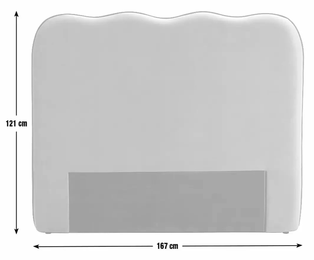 Onda Velvet Kingsize Headboard Rust | Luxury Bedroom Bed Backrest Panel