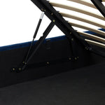 Pandora Double End Lift Ottoman Bed - Navy