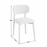 Arona Pair of Fabric Dining Chairs - Natural | Modern Upholstery Kitchen Seating