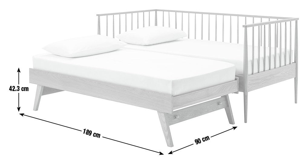 Chiltern Trundle Day Bed - Oak | Multi-functional Guest Setup