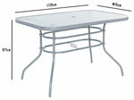 Home Pacific 6 Seater Folding Metal Patio Set - Black | Furniture With Parasol