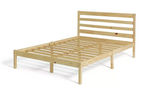 Kaycie Double Bed Frame 4FT6  Wooden - Pine With Pocket Sprung Double Mattress