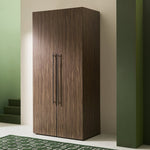 Atlas 2 Door Wardrobe - Walnut | Organized Clothing Spac
