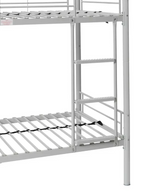 Home Mason Metal Bunk Bed Silver | Kids Bedroom Furniture Bunk Bed Frame