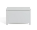 Mia Toy Box - White | Kids Storage Chest with Lid and Heart Cut-Out