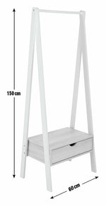 Habitat Kids Dressing Rail with Drawer | Childrens Wardrobe Clothes Organiser