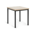 Zayn Wood Effect Dining Table & 2 Black Chairs
