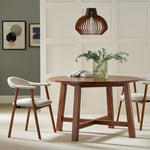 Trieste Round 4 Seater Dining Table - Walnut | Stylish wooden dining table