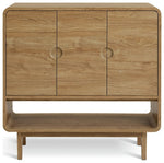 Habitat Nantes 3 Door Shoe Storage Cabinet - Oak | Oak Shoe Cupboard Hallway