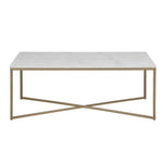 Alisma Coffee Table - White Marble Top | Elegant Stone Surface
