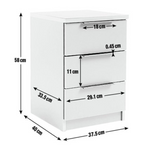 Hallingford 3 Drawer Bedside Table - Anthracite