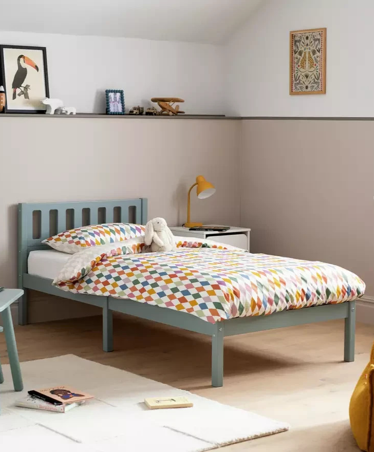Ronnie Single Bed Frame - Duck Egg Blue (B Grade)
