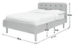 Aspen Kingsize Fabric Bed Frame - Grey | Comfortable Soft Night Rest