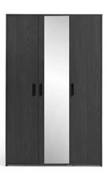 Oslo 3 Door Mirror Wardrobe - Black Oak Effect (B Grade)