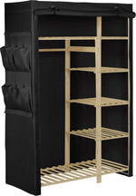 Covered Double Wardrobe - Black