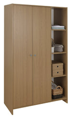 Home Seville 2 Door Open Shelf Wardrobe - Oak Effect | Wardrobe with shelving