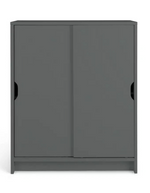 Chloe 2 Door Shoe Storage Cabinet - Grey ( B Grade )