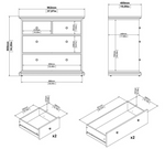 Tvilum Paris 4 Drawer Chest - White ( B Grade )
