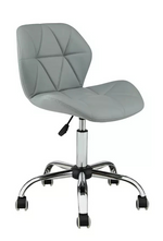 Home Boutique Faux Leather Office Chair Grey | Modern Desk Chair Home Office Fur