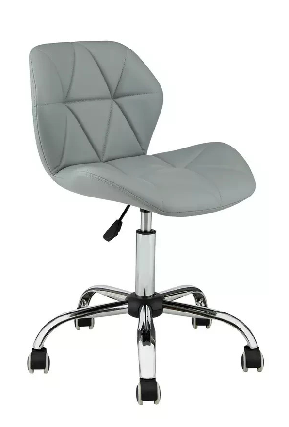 Home Boutique Faux Leather Office Chair Grey | Modern Desk Chair Home Office Fur