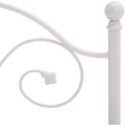 Home Marietta Single Metal Bed Frame White | Modern Bedroom Bed Frame Furniture