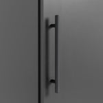 Munich Panelled 1 Door Wardrobe - Anthracite | Tall Slim Storage Cabinet