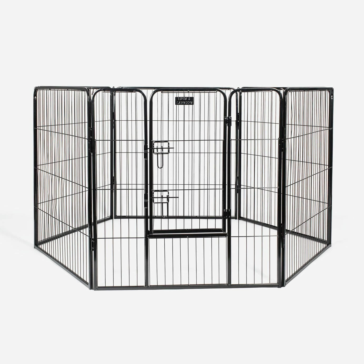 Lords & Labradors Puppy Play Pen Black - 80cm | Secure Containment Space