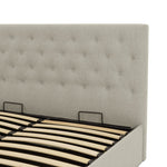 Halstead Small Double End Lift Ottoman Bed - Cream | Practical Lift Access