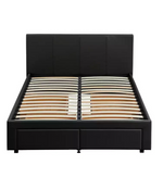 Home Lavendon 4 Drawer Kingsize Bed Frame - Black ( B Grade )