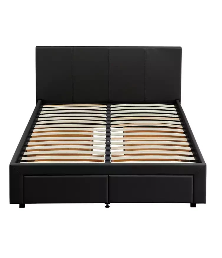 Home Lavendon 4 Drawer Kingsize Bed Frame - Black ( B Grade )