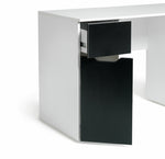 Habitat Pob Double Pedestal Desk - Black | Workstation Storage Drawers Shelves
