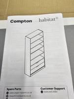 Compton 2 Drawer Bookcase - White (B Grade)