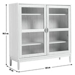 Cornelia 2 Door Glass Short Display Cabinet -Natural | Wonderfully Rustic Piece